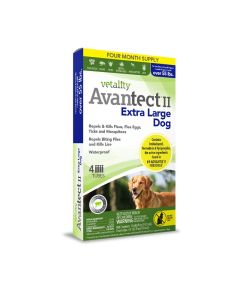 Vetality Avantect II Flea & Tick Topical Protection for X-Large Dogs over 55 lbs.
