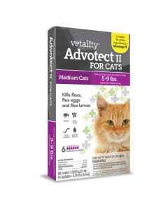 Vetality Advotect II Flea & Tick Topical Protection for Cats 5-9 lbs.