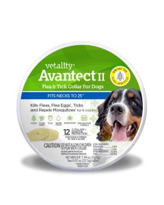 Vetality Avantect II Flea & Tick Collar for Dogs 2ct Fits Necks up to 26"