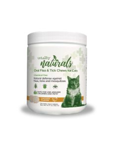 Vetality Naturals Oral Flea & Tick Chews for Cats 120 ct