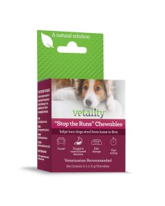 Vetality Stop the Runs' Anti-Diarrhea Chewables for Dogs 6 ct