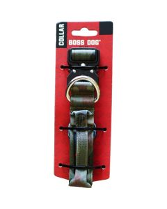Boss Dog Tactical Collar Green Camo 15-18 in Medium