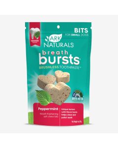 Ark Naturals Breath Bursts Brushless Toothpaste Peppermint Bits for Small Dogs 4 oz.