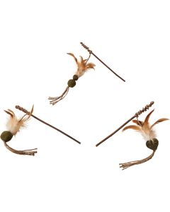 SPOT Naturals Silver Vine Teaser Wand Assorted Cat Toys