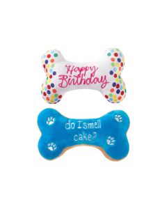 PetShop by Fringe Studio Birthday Bone Cookies Plush Dog Toy