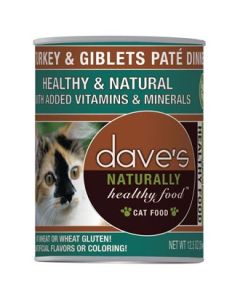 Dave’s Grain-Free Naturally Healthy Food Turkey & Giblets Dinner Can Food for Cats 12.5 oz