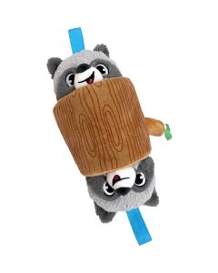 Shoreway Hide & Hug Raccoon Plush Dog Toy