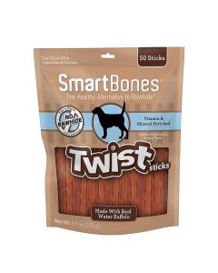 SmartBones Twist Sticks Water Buffalo Dog Treats 50ct