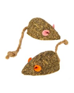 SmartyKat Mousy Mayhem Compressed Catnip Mice Cat Toy 2pk