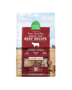 Open Farm Grass-Fed Beef Freeze Dried Raw Patties for Dogs 17.5 oz