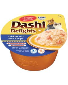 Inaba Dashi Delights Chicken with Tuna in Broth Cat Food 2.5oz