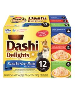 Inaba Dashi Delight Tuna Flavored Variety Pack Cat Food 30oz 12pk