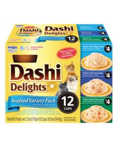 Inaba Dashi Delight Seafood Flavored Variety Pack Cat Food 30oz 12pk