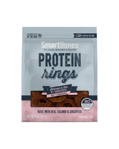 SmartBones Protein Rings with Real Salmon & Chickepeas Treat for Dogs 5 oz.