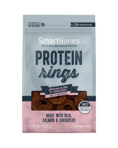 SmartBones Protein Rings with Real Salmon & Chickepeas Treat for Dogs 10.5 oz.