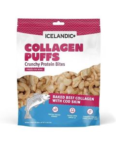 Icelandic+ Collagen Puffs Crunchy Protein Bites Treats for Cats Baked Beef with Cod Skin 0.5 oz.