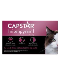 CapStar Flea Treatment for Cats 2-25 lbs. 6 Tablets