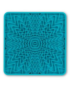 Messy Mutts Framed Interactive Silicone Lick Mat Blue 10" X 10"
