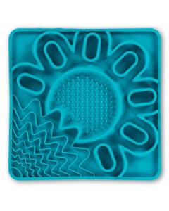 Messy Mutts Framed Interactive Silicone Multi-Surface Lick Mat Blue 10" X 10"
