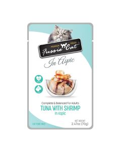 Fussie Cat Premium Pouches Tuna & Shrimp in Aspic 2.47oz