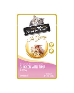Fussie Cat Premium Pouches Chicken with Tuna in Gravy 2.47oz