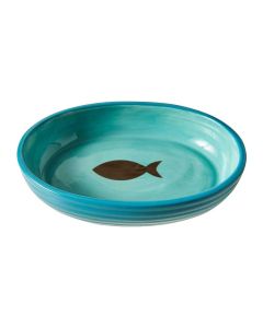 6"Elegance Cat Dish Aqua