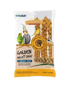 Sunseed Golden Millet Spray Natural Treat for Birds 7 oz.