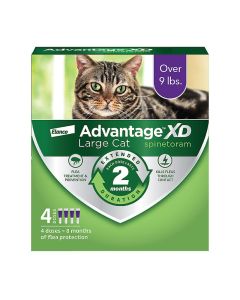 Advantag XD for Large Cats over 9 lbs. 4 Dose (8 Month Supply)