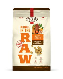 Primal Kibble In The Raw Beef Recipe Dog Food 1.5 lbs