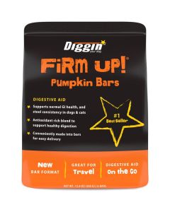 Diggin Your Dog Firm up! Pumpkin Bars Digestive Aid Six Bar Pack 12.6 oz