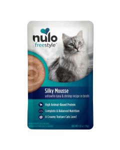 Nulo Cat Freestyle Grain Free Silky Mouse Yellowfin Tuna and Shrimp Recipe 2.8oz