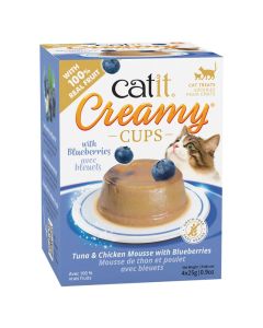 Catit Creamy Cups  Tuna & Chicken Mousse with Blueberry 4pk