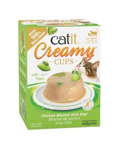 Catit Creamy Cups Chicken Mousse with Kiwi 4pk