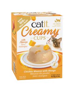 Catit Creamy Cups Chicken Mousse with Mango 4pk