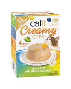 Catit Creamy Cups 4 Flavors Mix Pack