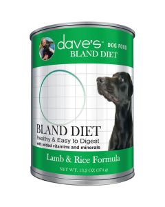 Dave's Restricted Diet Bland for Dogs Lamb & Rice Formula 13.2 oz