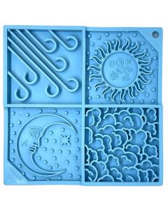 Sodapup eMat Enrichment Lick Mat Sky Light Blue 8"