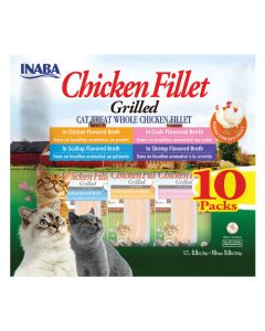 Inaba Chicken Fillet Grilled Cat Treat Variety Pack 10 ct