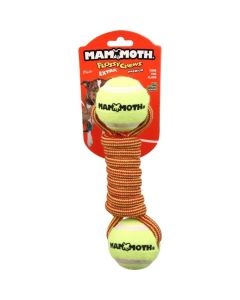 Mammoth Flossy Chews Premium EXTRA Twister Bone with 2 Tennis Balls 9 in
