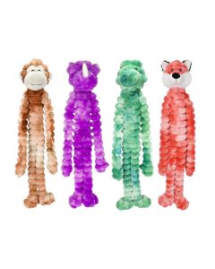 Multipet Crimpy Cuddlerz Assorted Animals Dog Toy