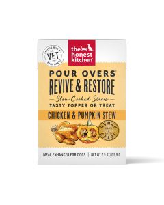 The Honest Kitchen Pour Overs Revive & Restore Chicken & Pumpkin Stew Meal Enhancer for Dogs 5.5 oz