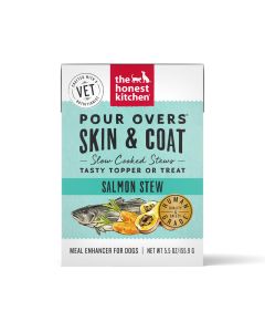 The Honest Kitchen Pour Overs Skin & Coat Salmon Stew Meal Enhancer for Dogs 5.5 oz