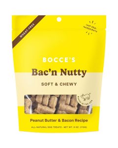 Bocce's Bac'n Nutty Soft & Chewy Treats 6 oz