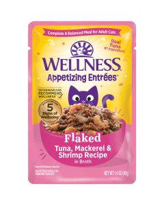 Wellness Appetizing Entrees Flaked Tuna, Mackerel & Shrimp Recipe 1.4 oz