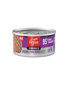ORIJEN Chunks Chicken & Tuna Entree in Bone Broth Kitten Recipe 3 oz.