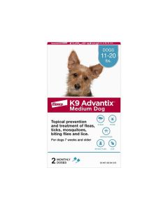 K9 Advantix Classic Dog Topical Flea Treatment  Medium Dogs 11-20 lbs. 2pk