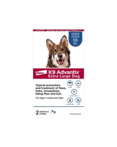 K9 Advantix Classic Dog Topical Flea Treatment  X-Large Dogs over 55 lbs. 2pk