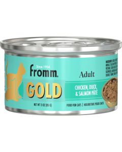 Fromm Gold Adult Chicken, Duck, & Salmon Pate Food for Cats 3 oz.