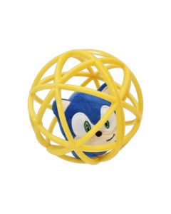 Multipet Sonic the Hedgehog Cage Ball Cat Toy 4"