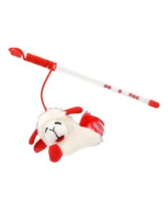 Multipet Lamb Chop Refillable Catnip Wand 12in
